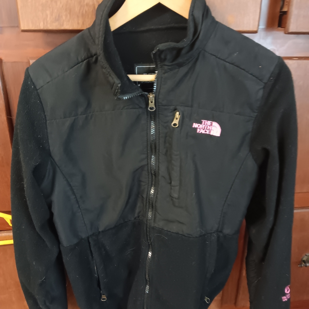 The North Face Black Jacket with Pink Accents